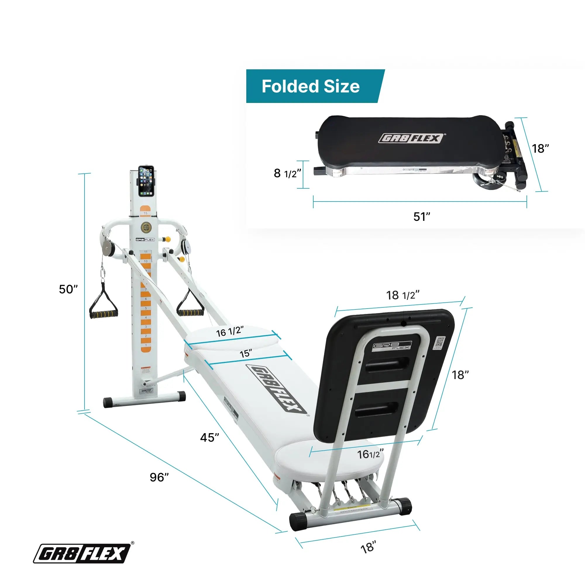 (Final Sale) Pearl White Bundle Set - Adjustable Dumbbells (Black) + GR8FLEX original all inclusive gym, get a FREE 12pc 270lbs Resistance Bands set GR8FLEX USA