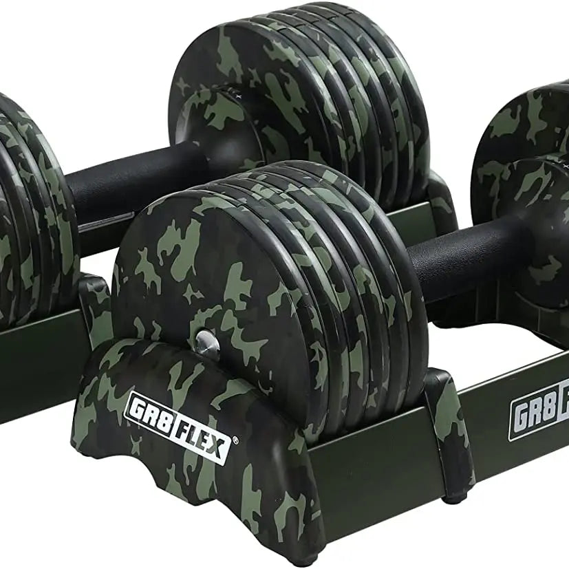 GR8FLEX 1 Second Adjustable Dumbbells (Pair) 55 lb each GR8FLEX USA