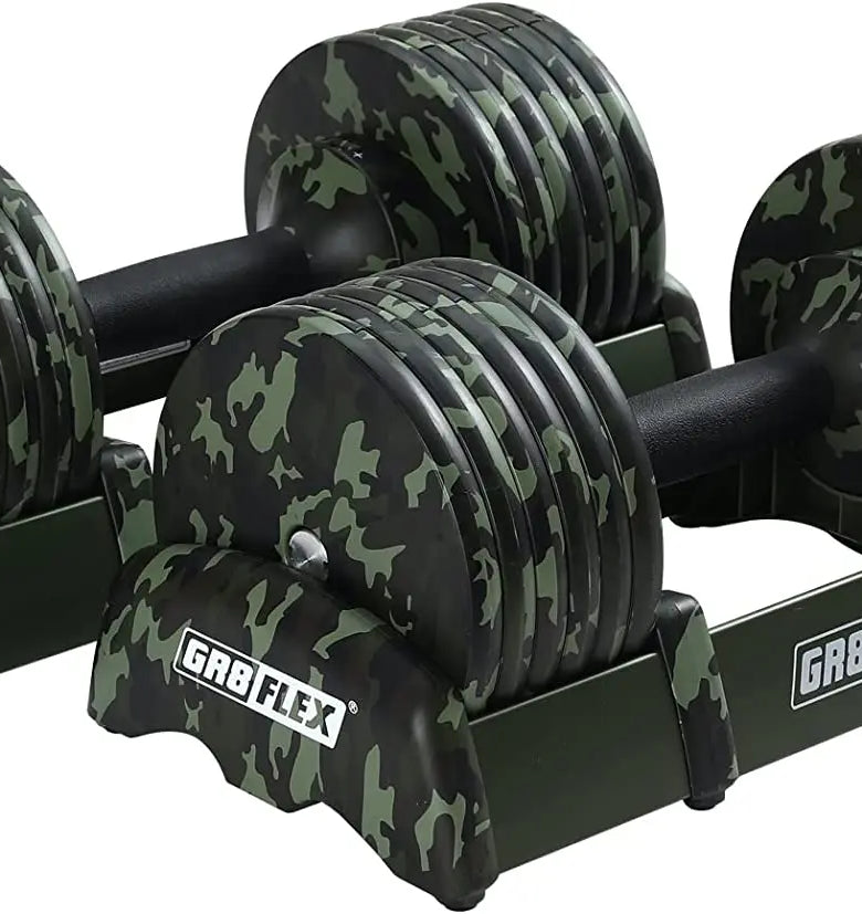 GR8FLEX 1 Second Adjustable Dumbbells (Pair) 55 lb each GR8FLEX USA
