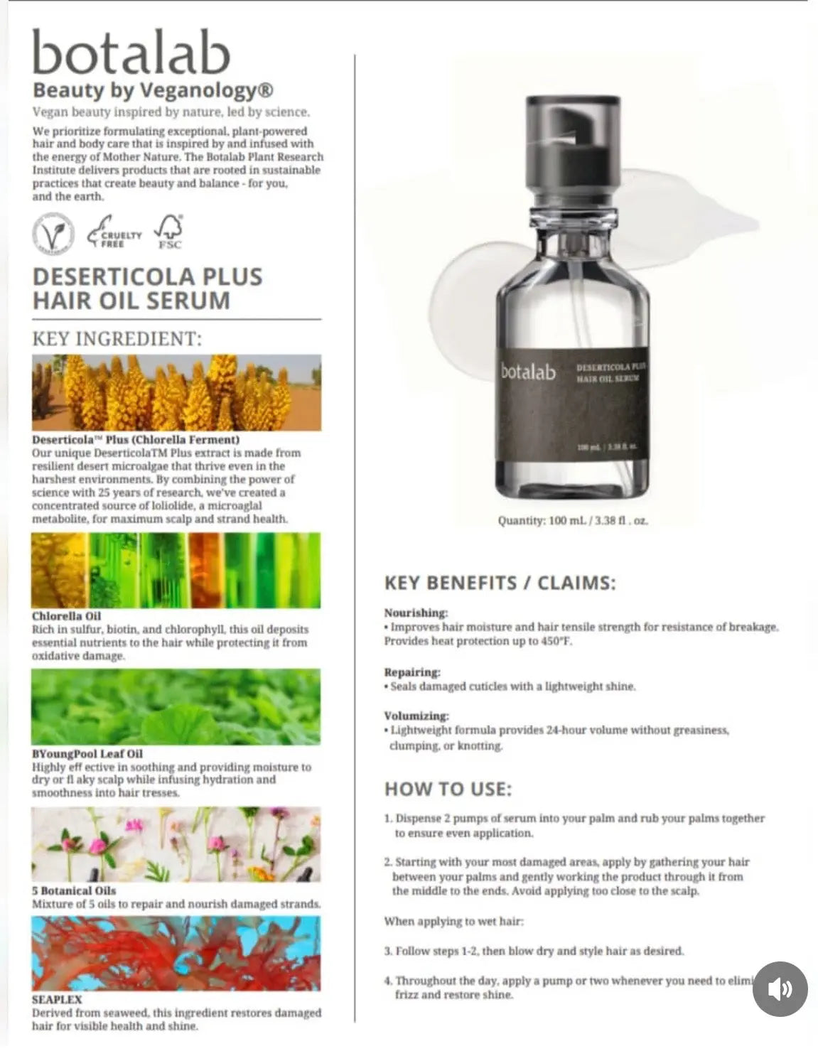 Botalab Deserticola Plus Shampoo, Conditioner & Oil Serum (3pc) - improve hair growth Botalab