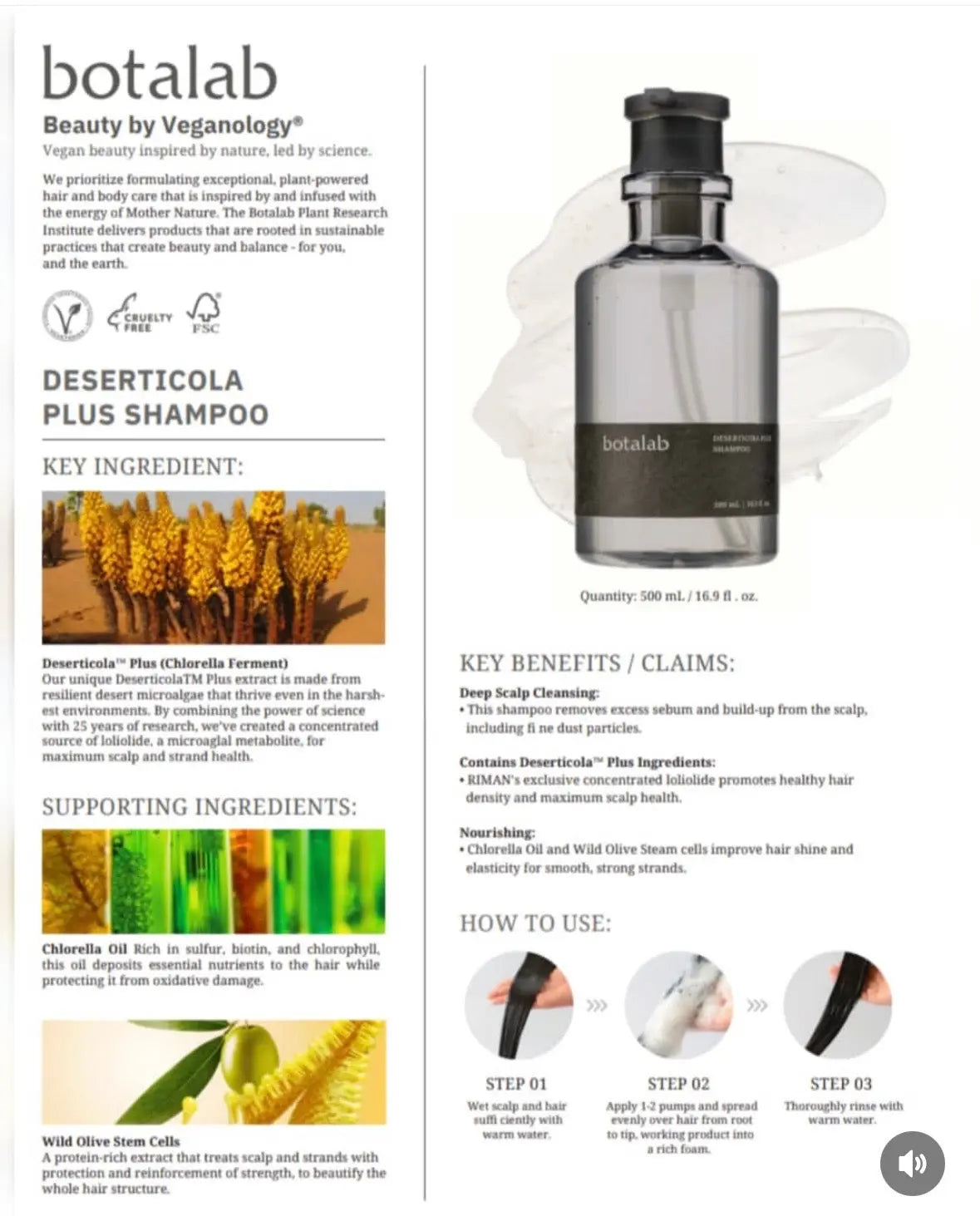 Botalab Deserticola Plus Shampoo, Conditioner & Oil Serum (3pc) - improve hair growth Botalab