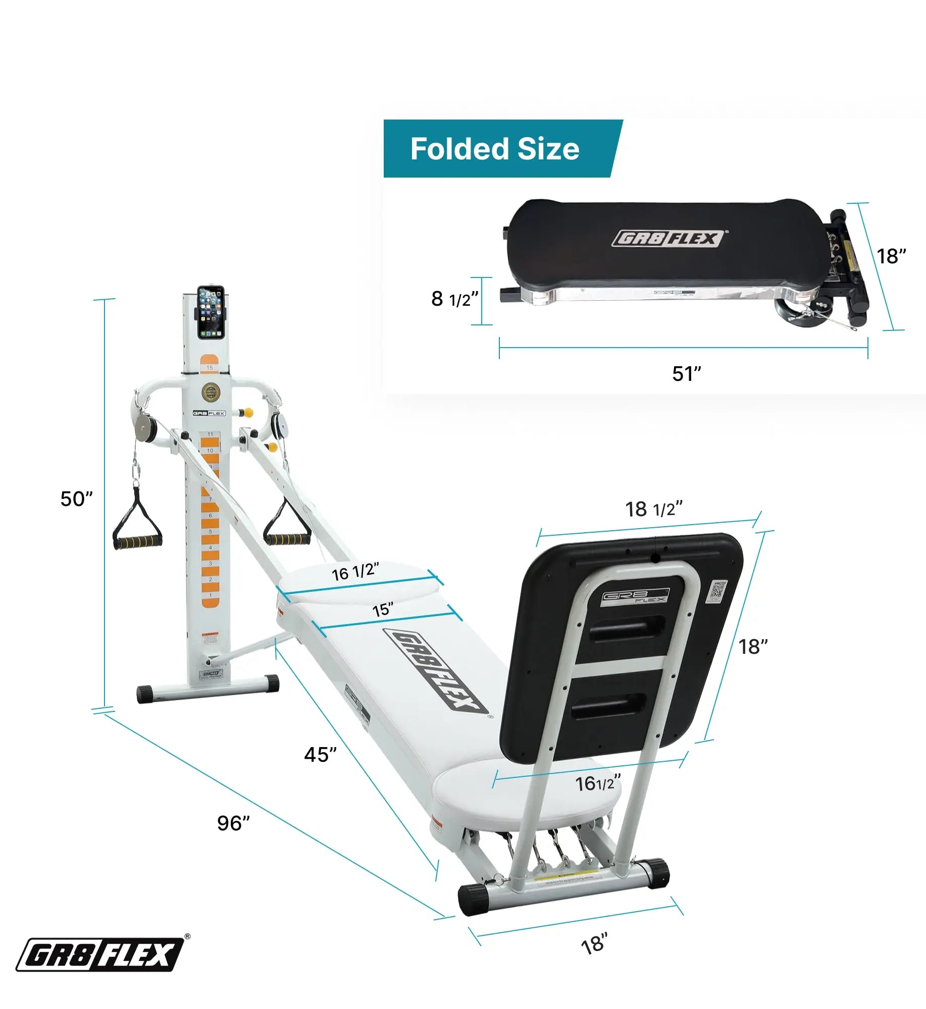 (SALE) GR8FLEX Total Performance Gym - Pearl White (Final Sale) GR8FLEX USA