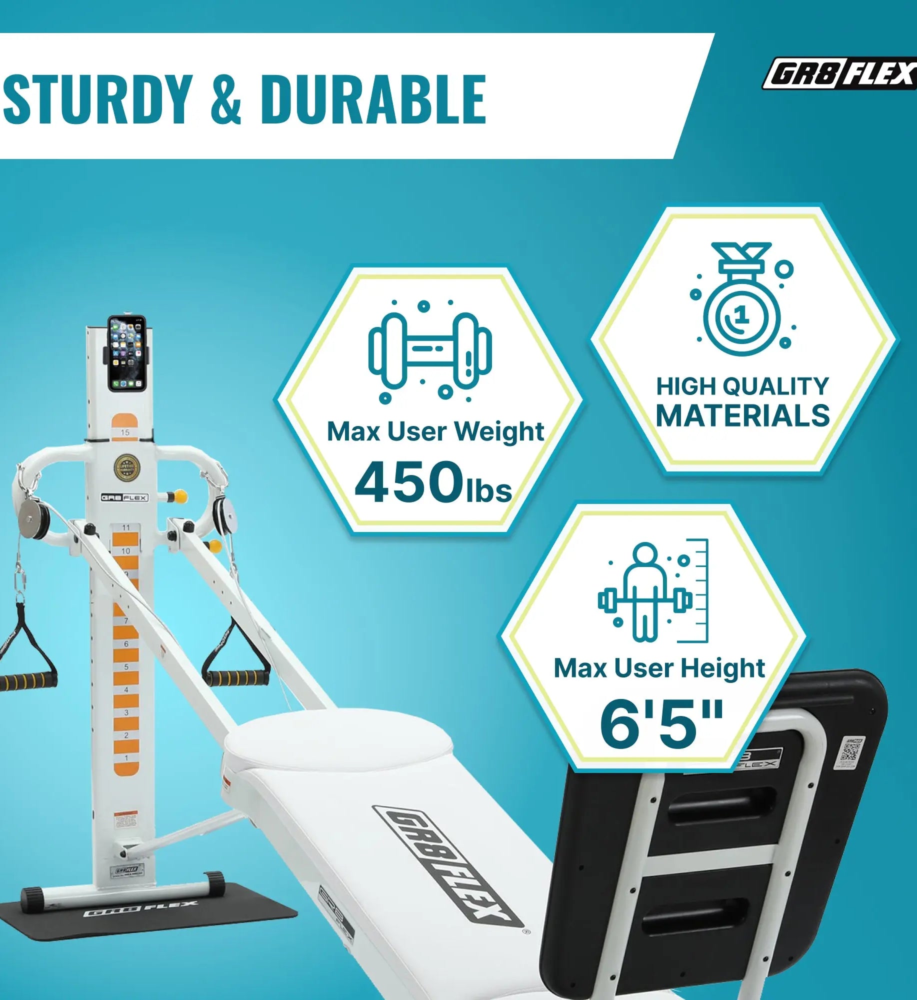 (SALE) GR8FLEX Total Performance Gym - Pearl White (Final Sale) GR8FLEX USA