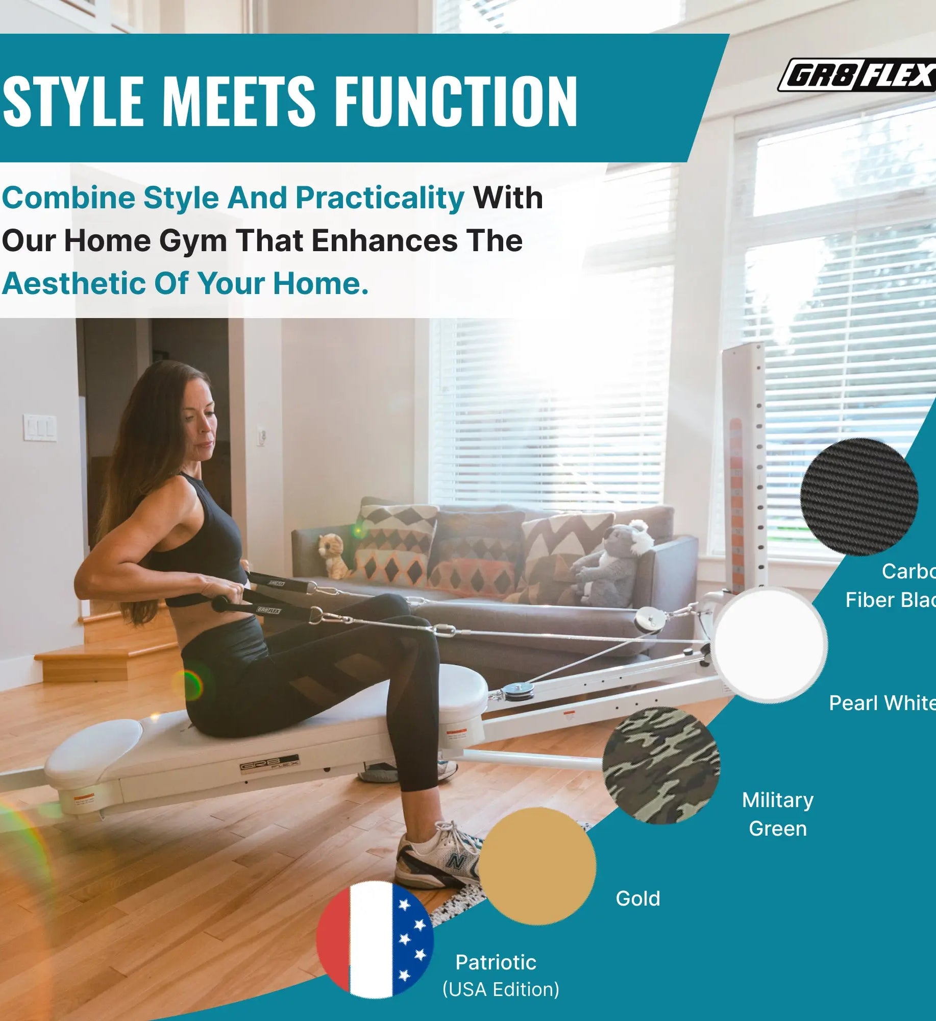 (SALE) GR8FLEX Total Performance Gym - Carbon Fibre Black (All Inclusive Special Edition : Storage Box included) GR8FLEX USA